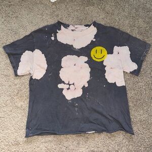 Fifth Sun Pink and Black Tie-Dye Tee